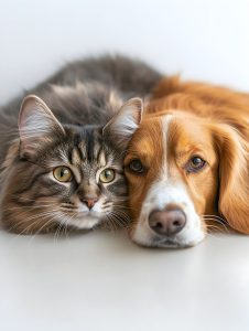 cat dog together